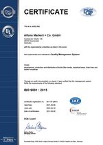 Markert Group: certificate ISO 9001 quality management